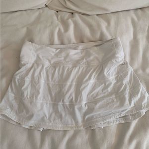 Lululemon white pace rival skirt
